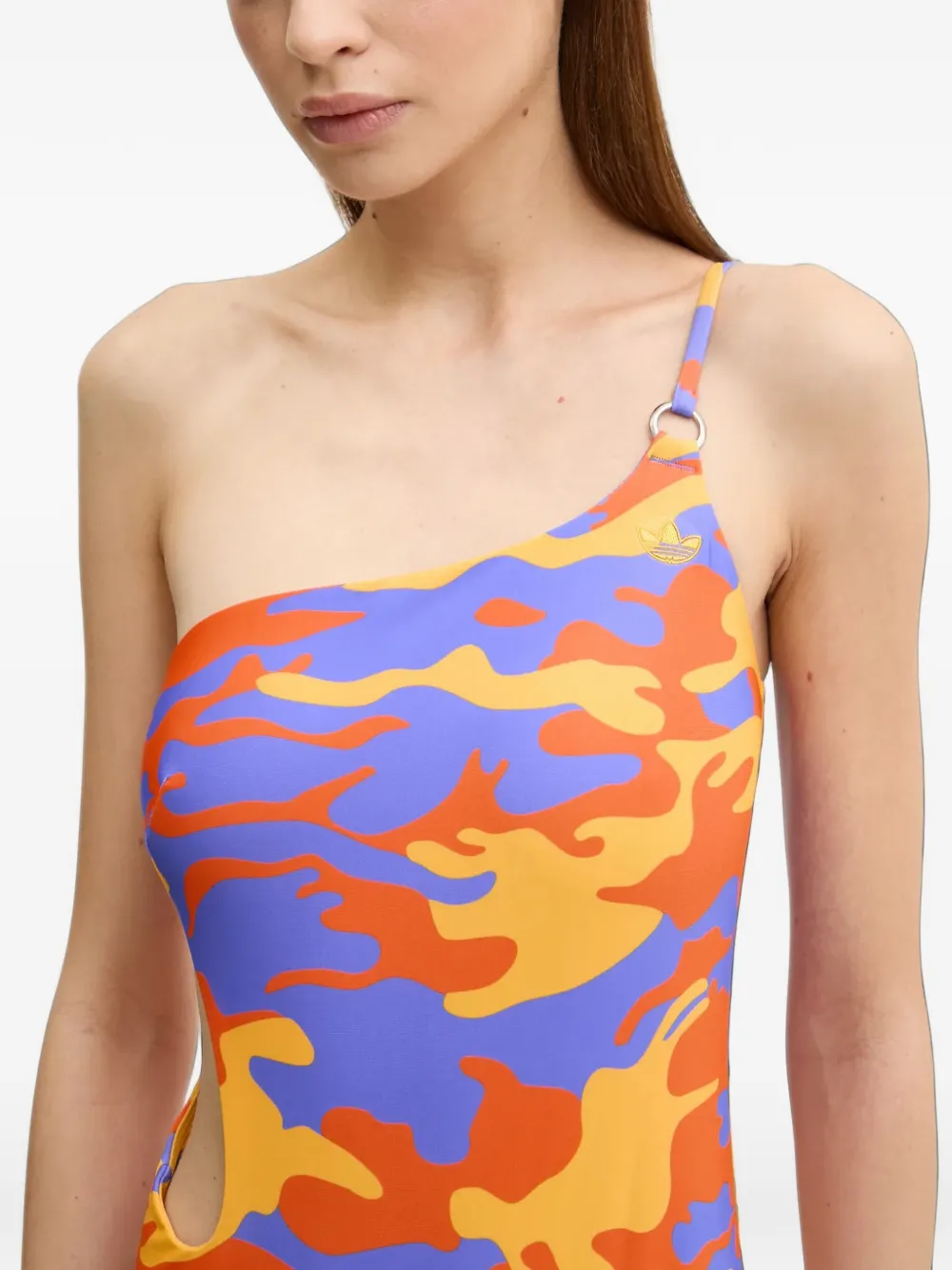 adidas graphic swimsuit Blauw