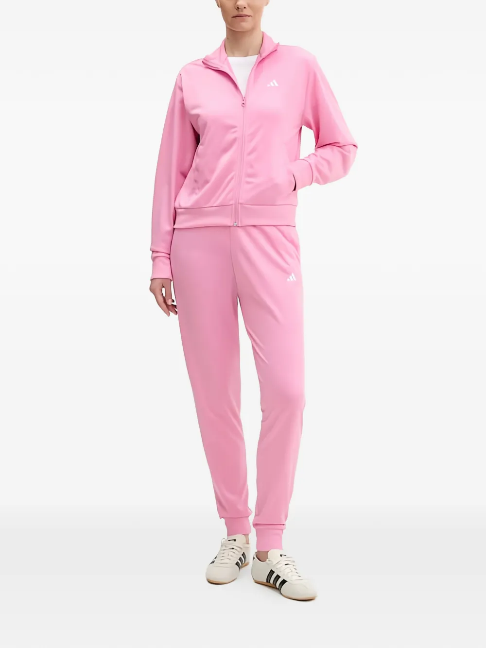 adidas zip logo tracksuit - Rosa
