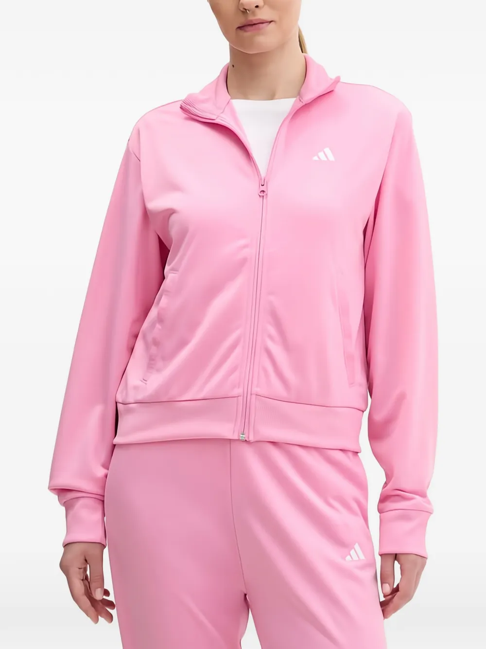 adidas Trainingspak met logo en rits Roze