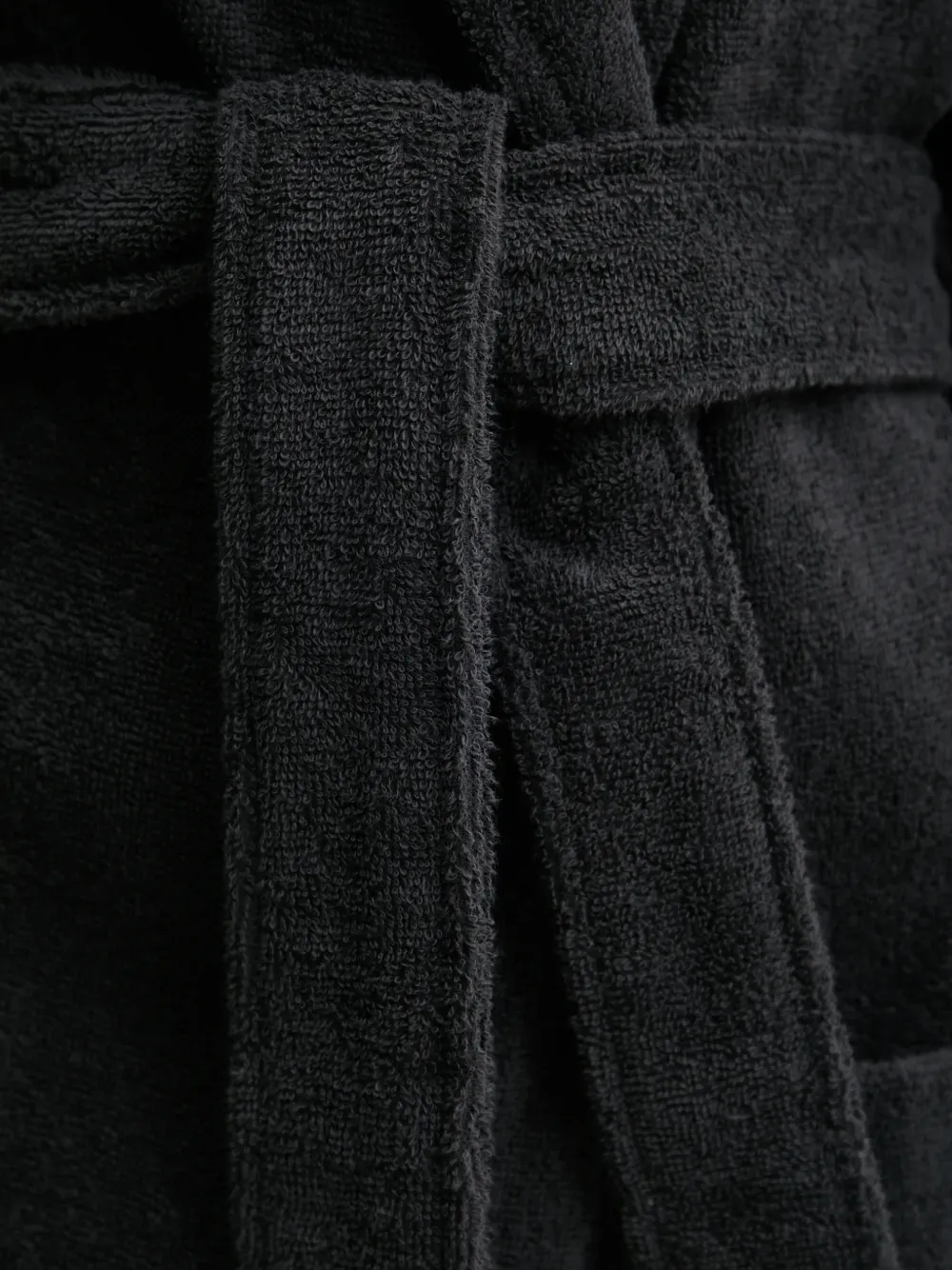 adidas Badjas met capuchon en ceintuur Zwart