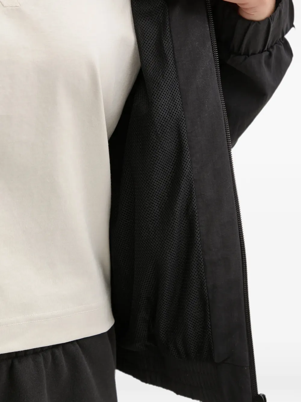 adidas stripe logo jacket Zwart