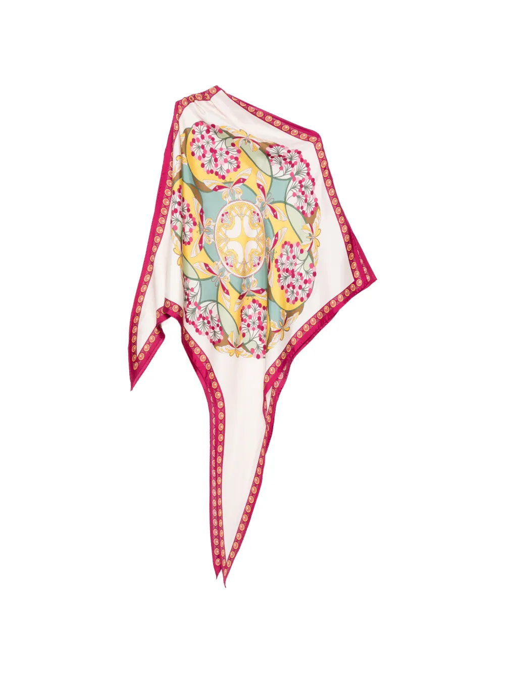 La DoubleJ graphic-print silk shawl - Toni neutri