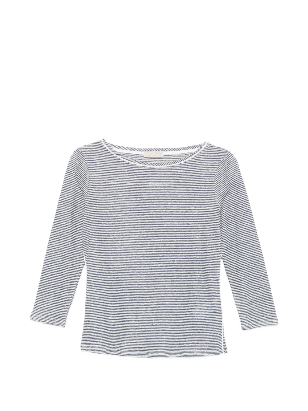 Purotatto striped-pattern top - Blau