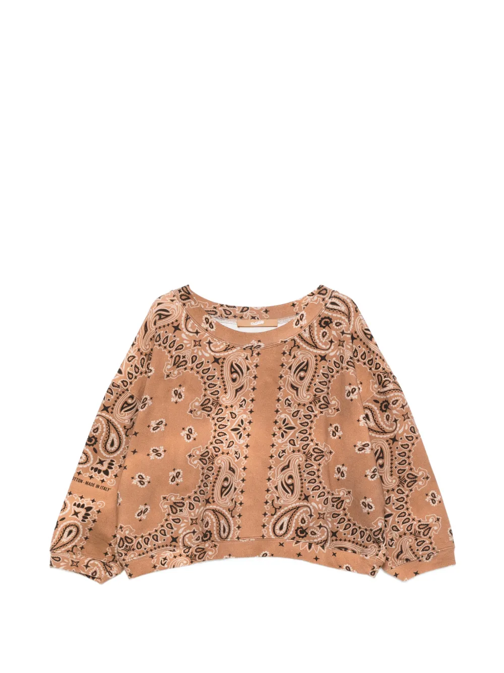 DON'T @ ME paisley-print sweatshirt - Nude