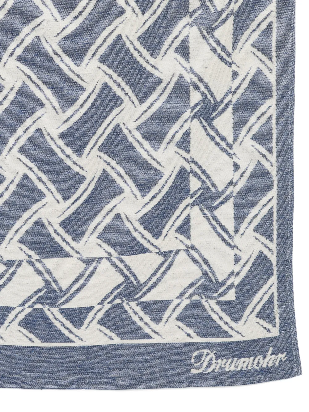  Drumohr Patterned Cotton Beach Towel - Blue 