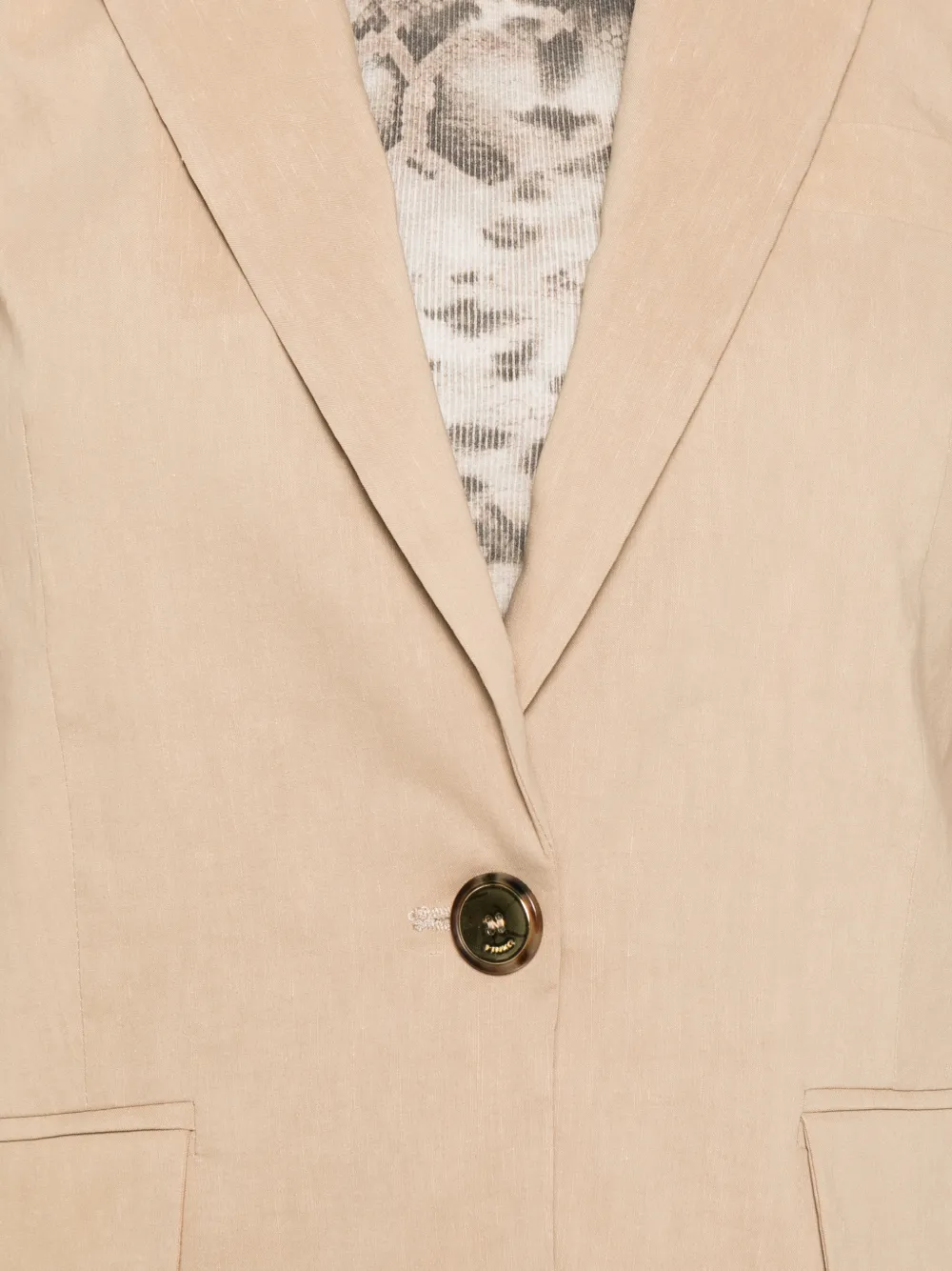 PINKO Button-up blazer Beige