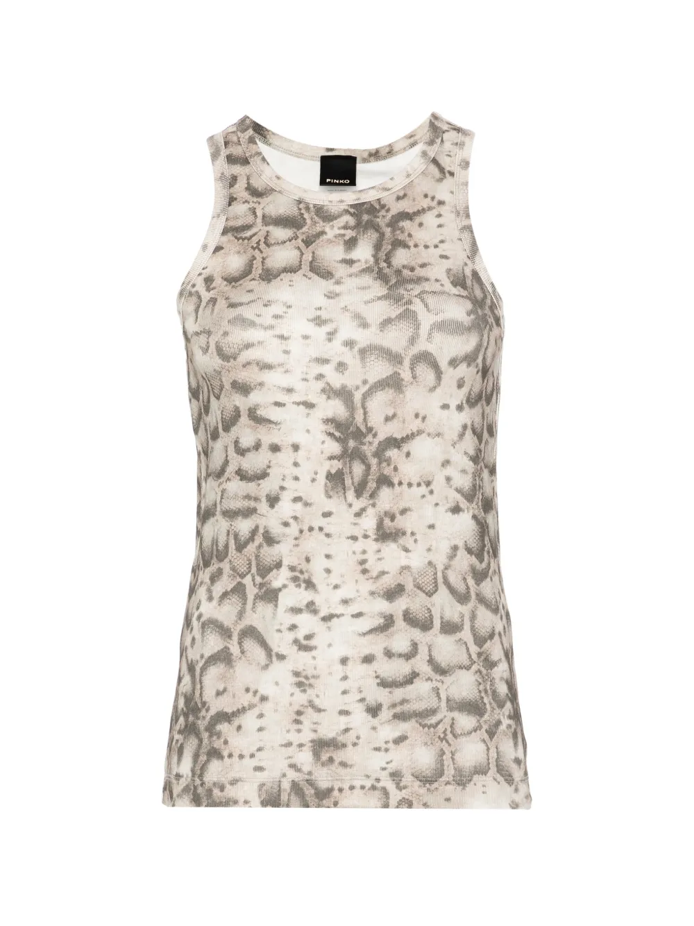 PINKO snakeskin racer tank top - Nude