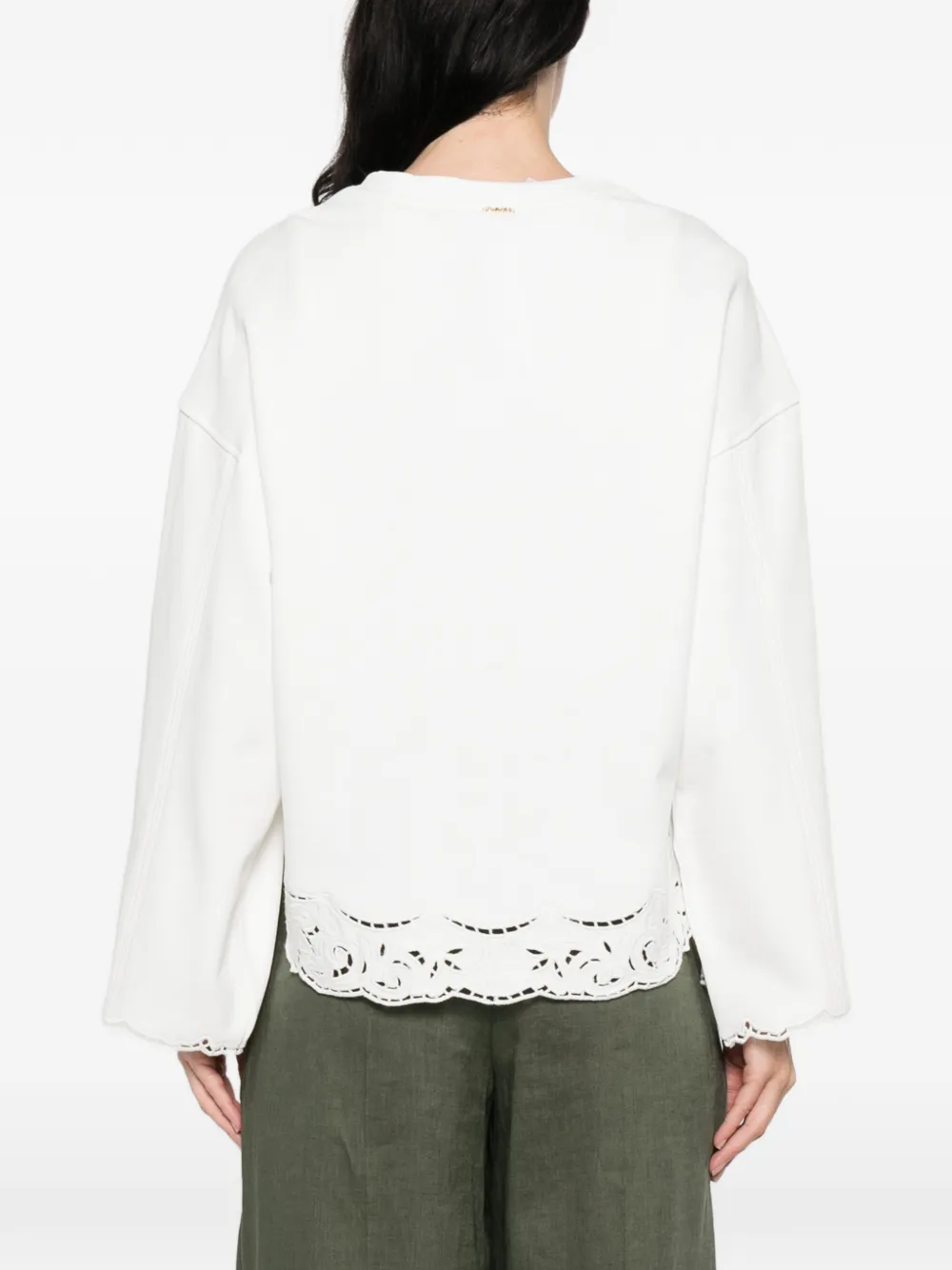 TWINSET Sweater met geborduurd detail Wit