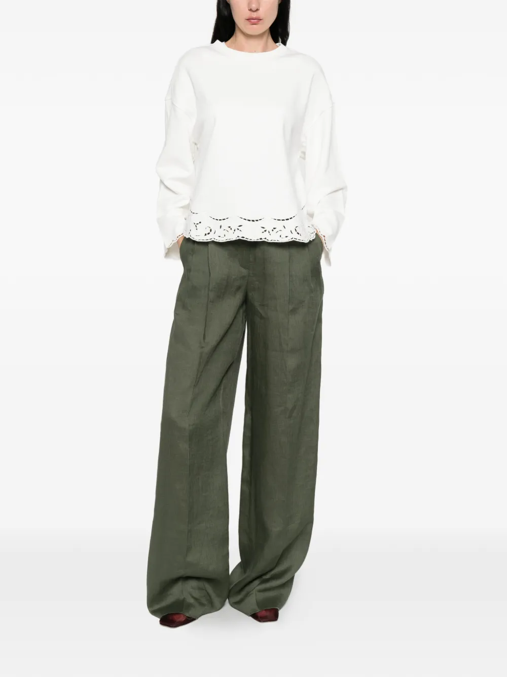 TWINSET Sweater met geborduurd detail Wit