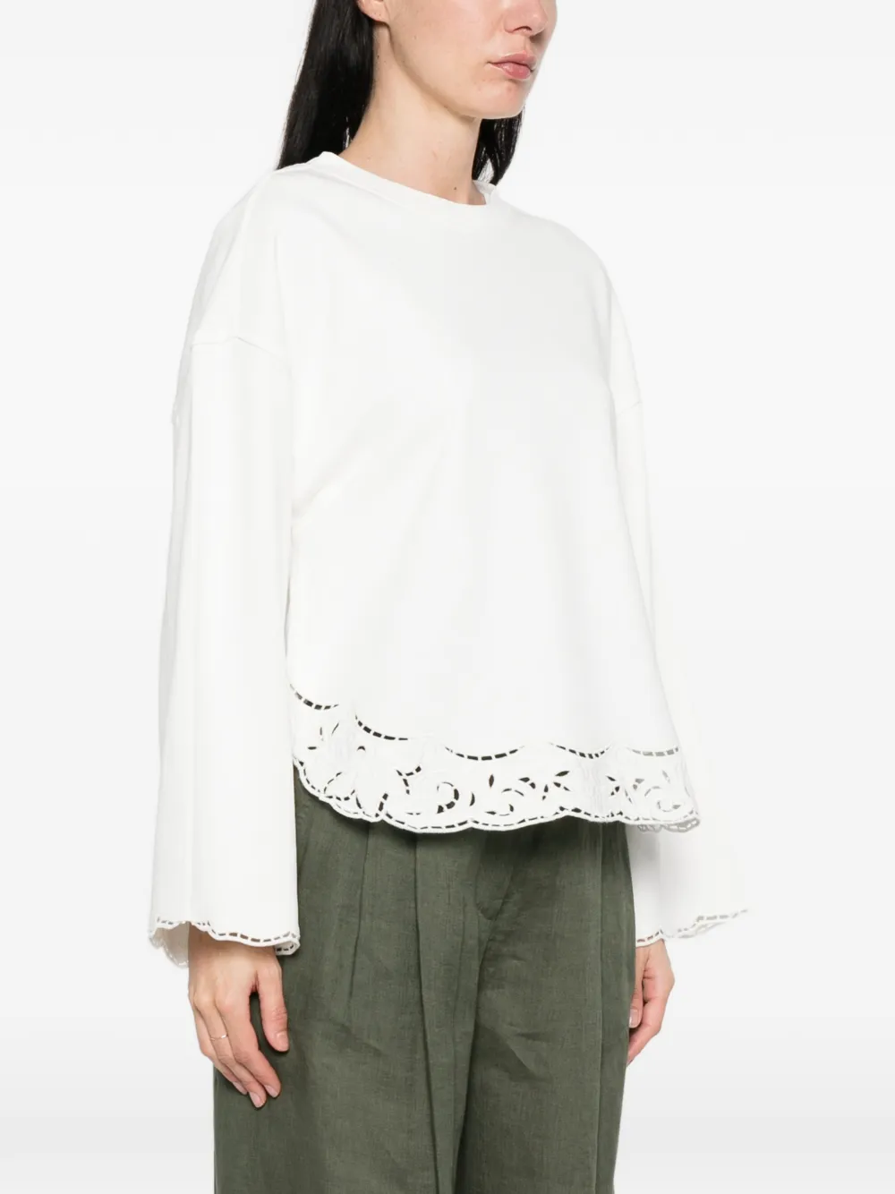 TWINSET Sweater met geborduurd detail Wit