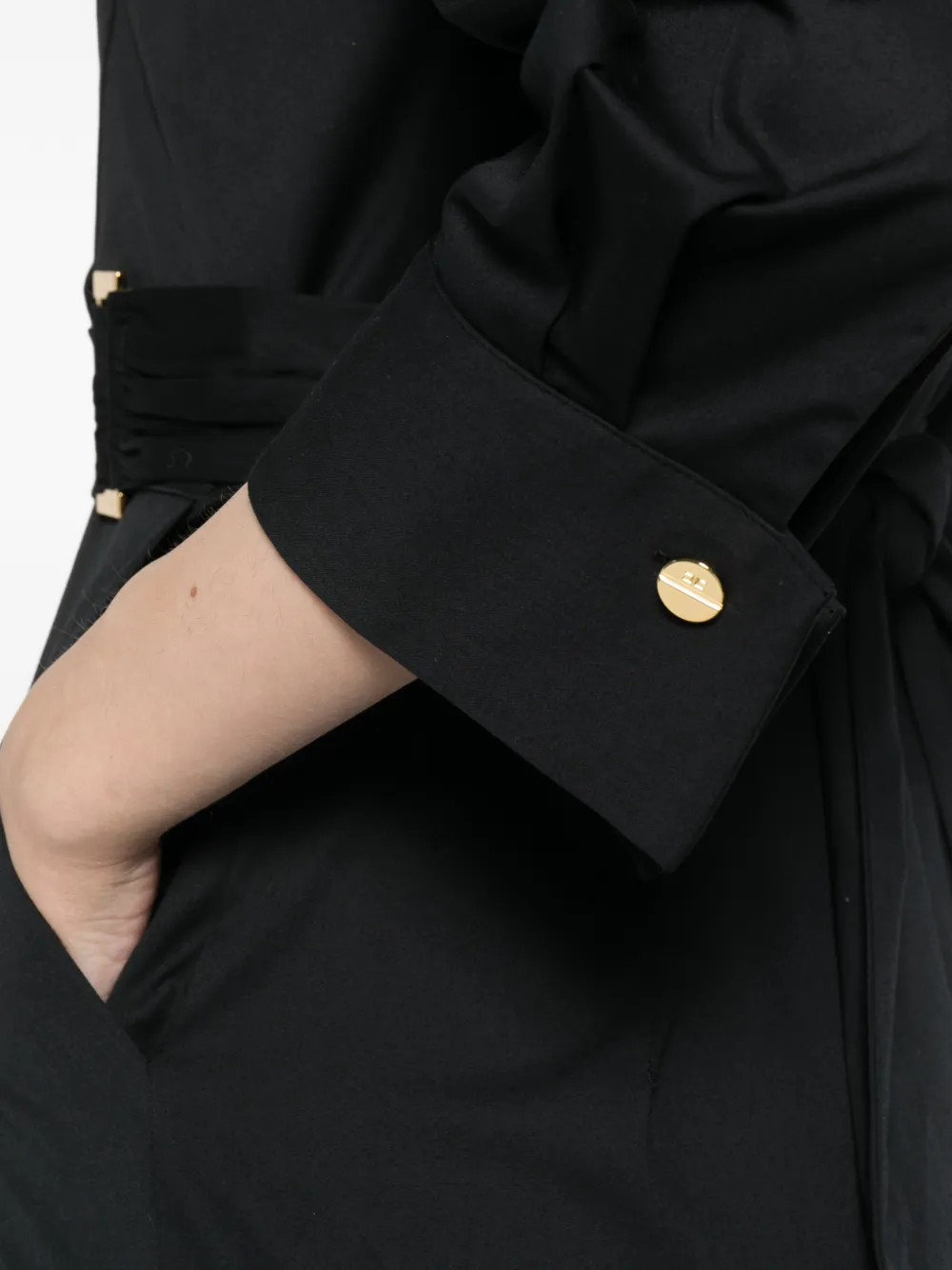Elisabetta Franchi Jurk met overlappende gesp Zwart