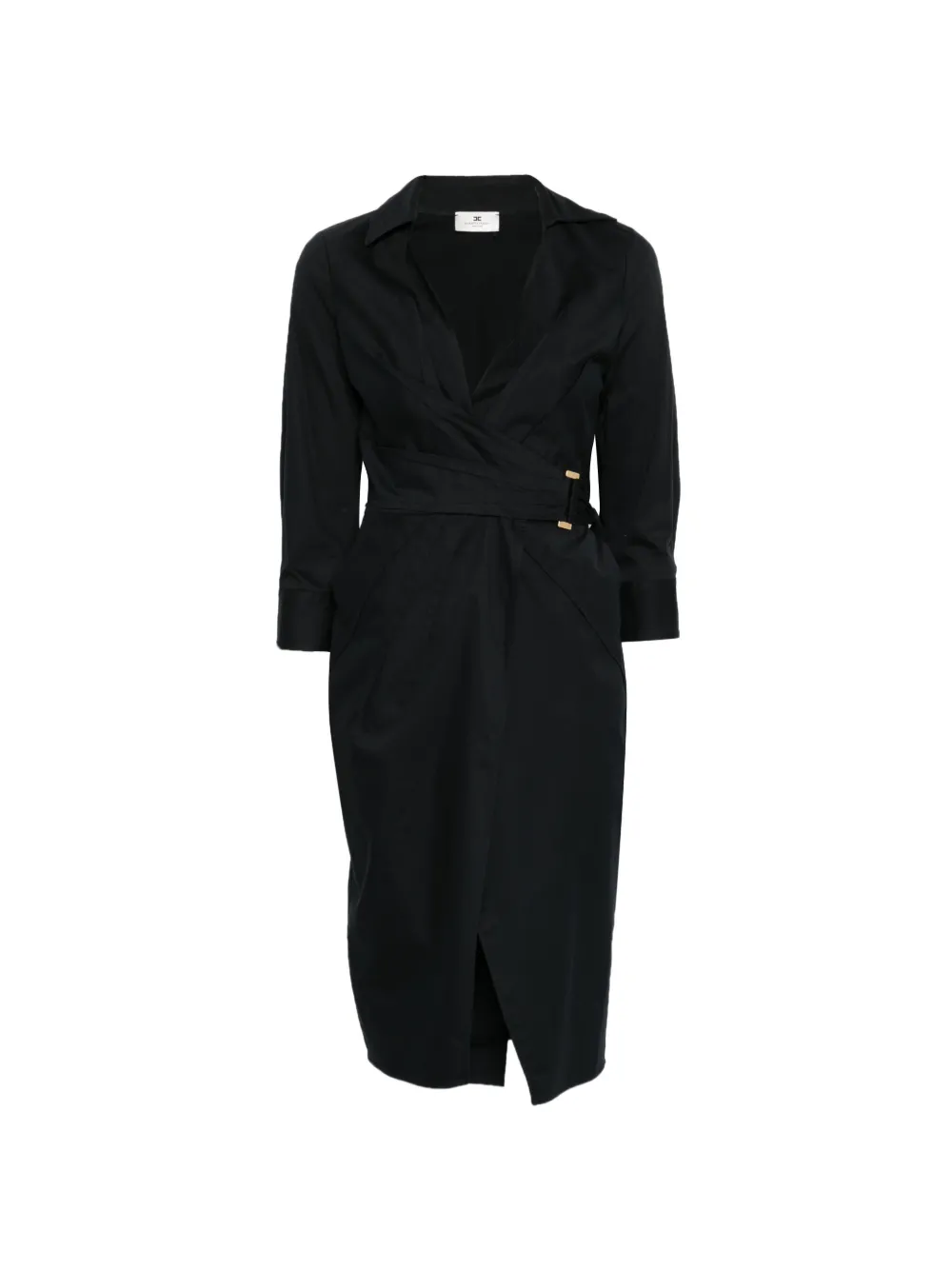 Elisabetta Franchi overlap buckle dress - Nero