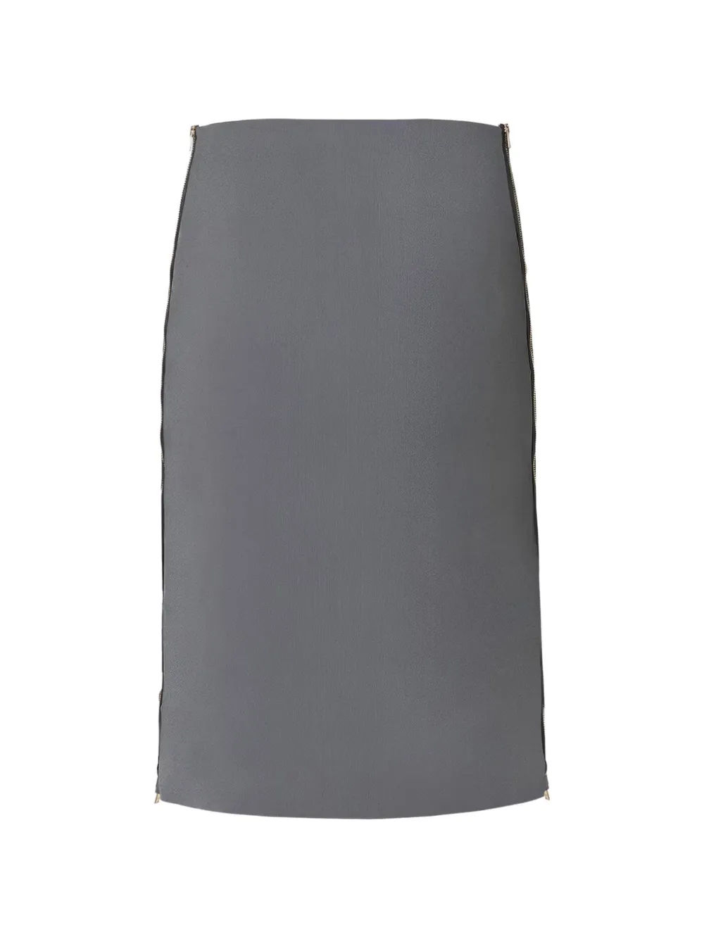 Fendi Studded Zip Skirt In Gray