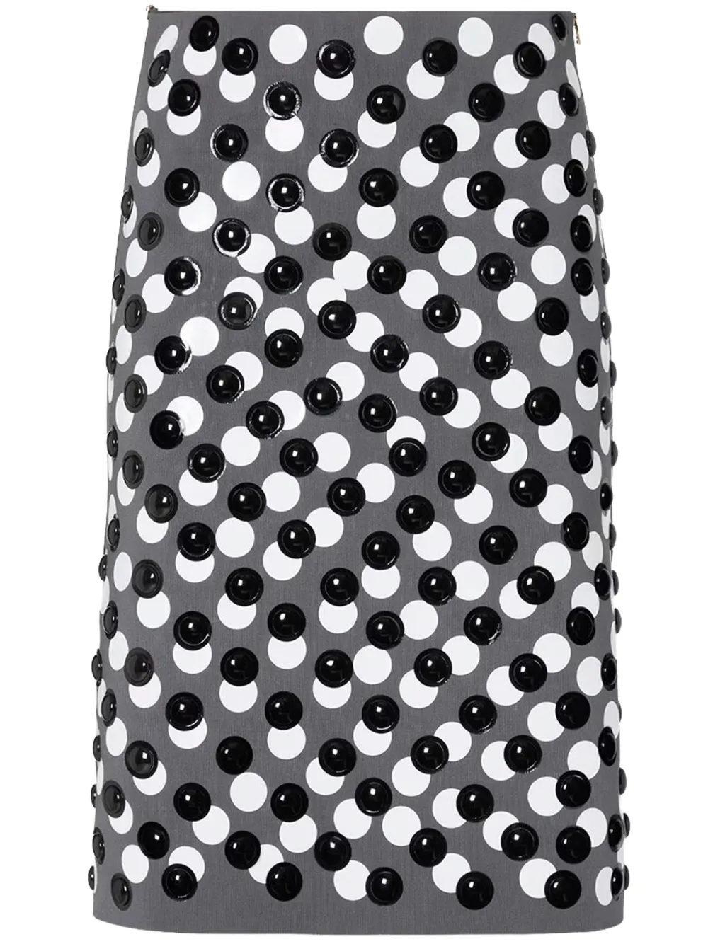 FENDI studded zip skirt - Grigio