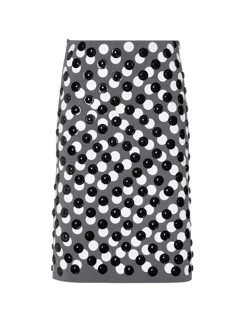 FENDI studded zip skirt - Grigio