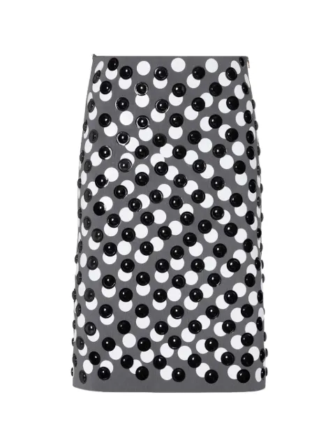 FENDI — studded zip skirt