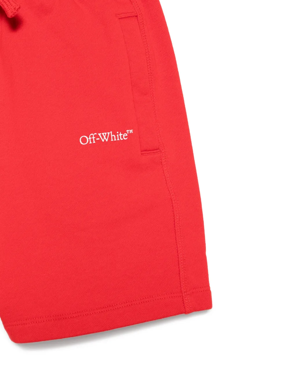 Off-White Kids Shorts met trekkoord en print Rood