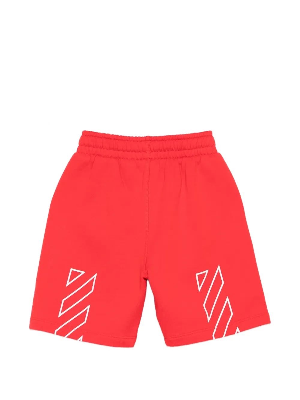 Off-White Kids Shorts met trekkoord en print Rood