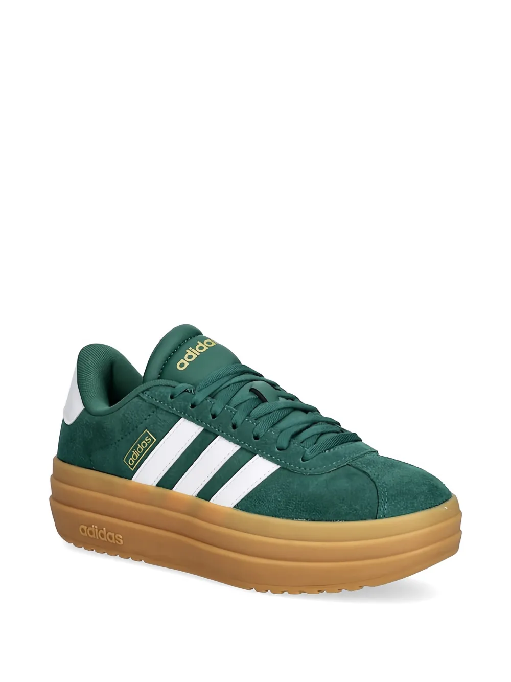 adidas three-stripes platform-heel sneakers Groen