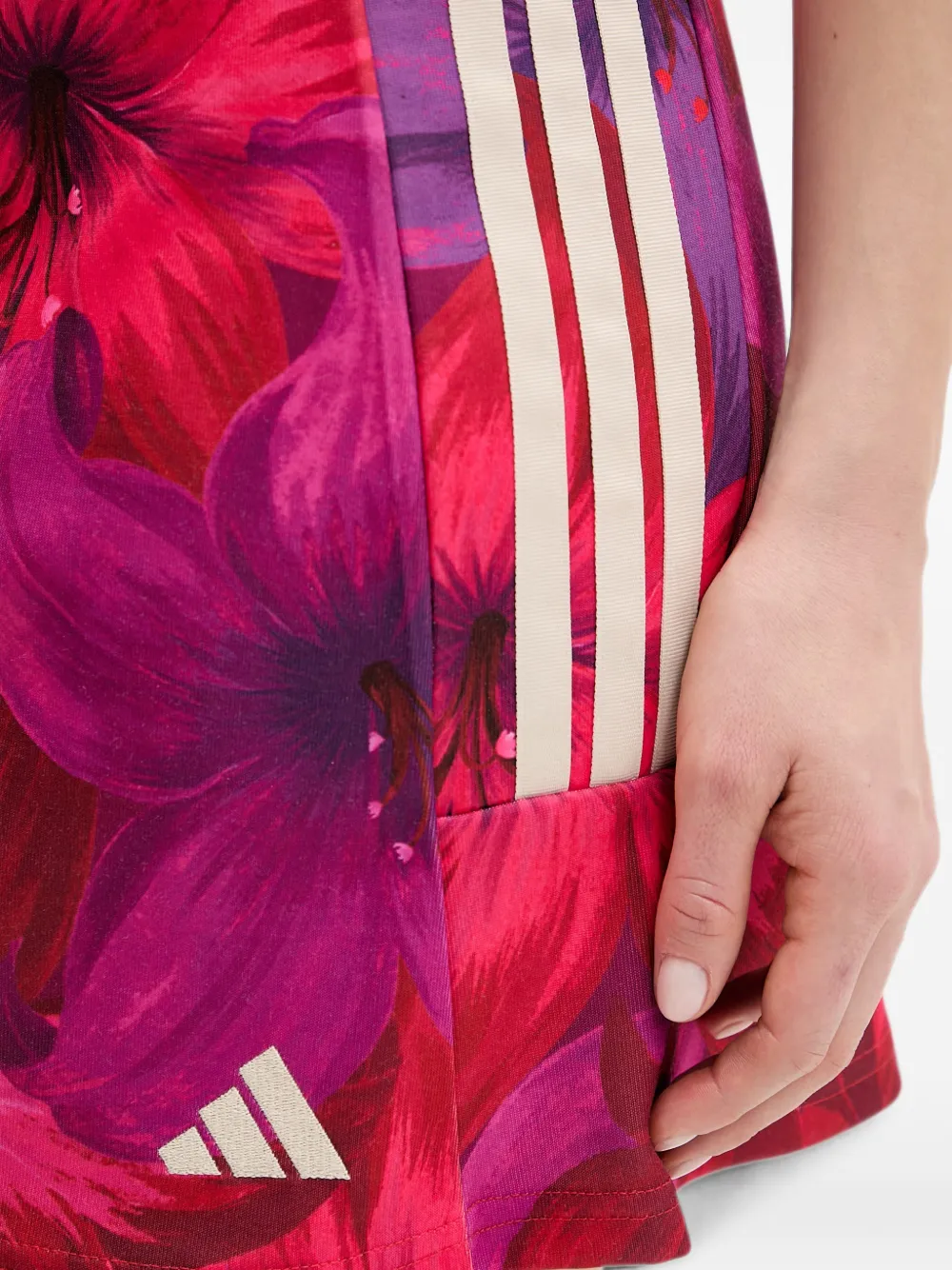adidas x FARM RIO floral-print 3-Stripes skirt Roze