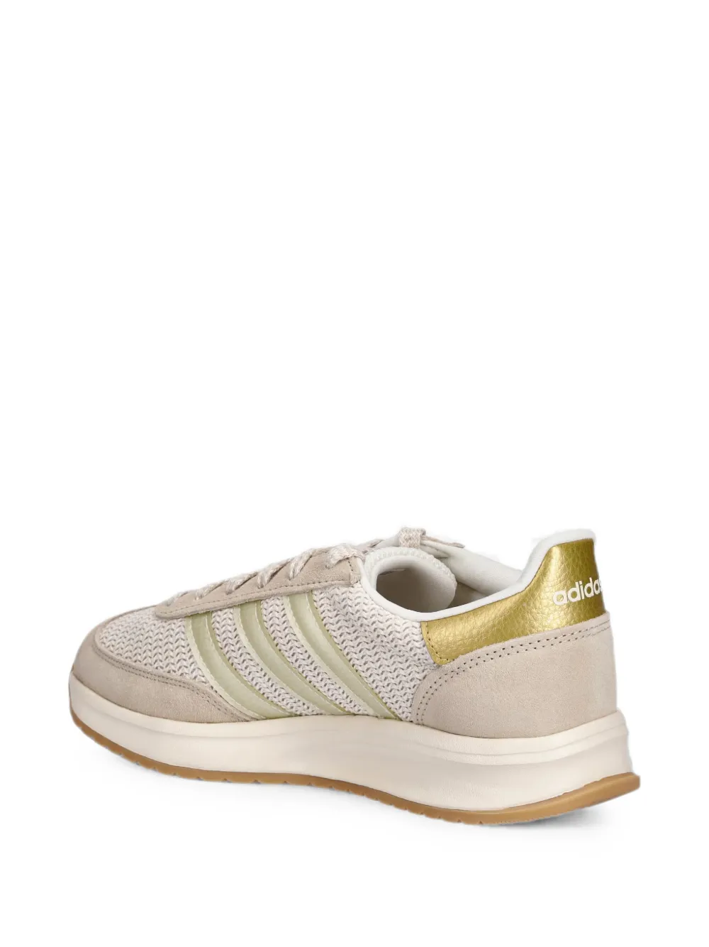 adidas suede-panelled knit sneakers Beige