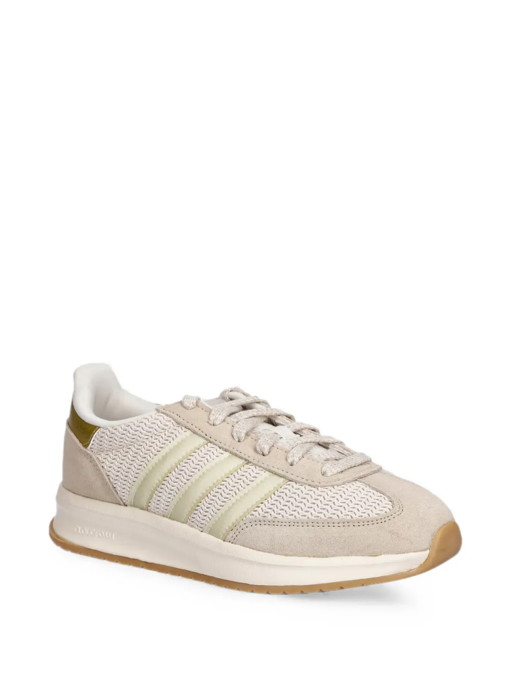 adidas suede-panelled knit sneakers Beige