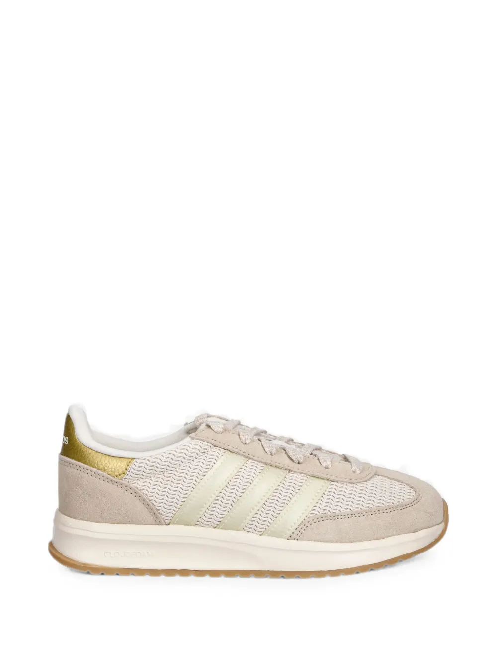 adidas suede-panelled knit sneakers - Nude