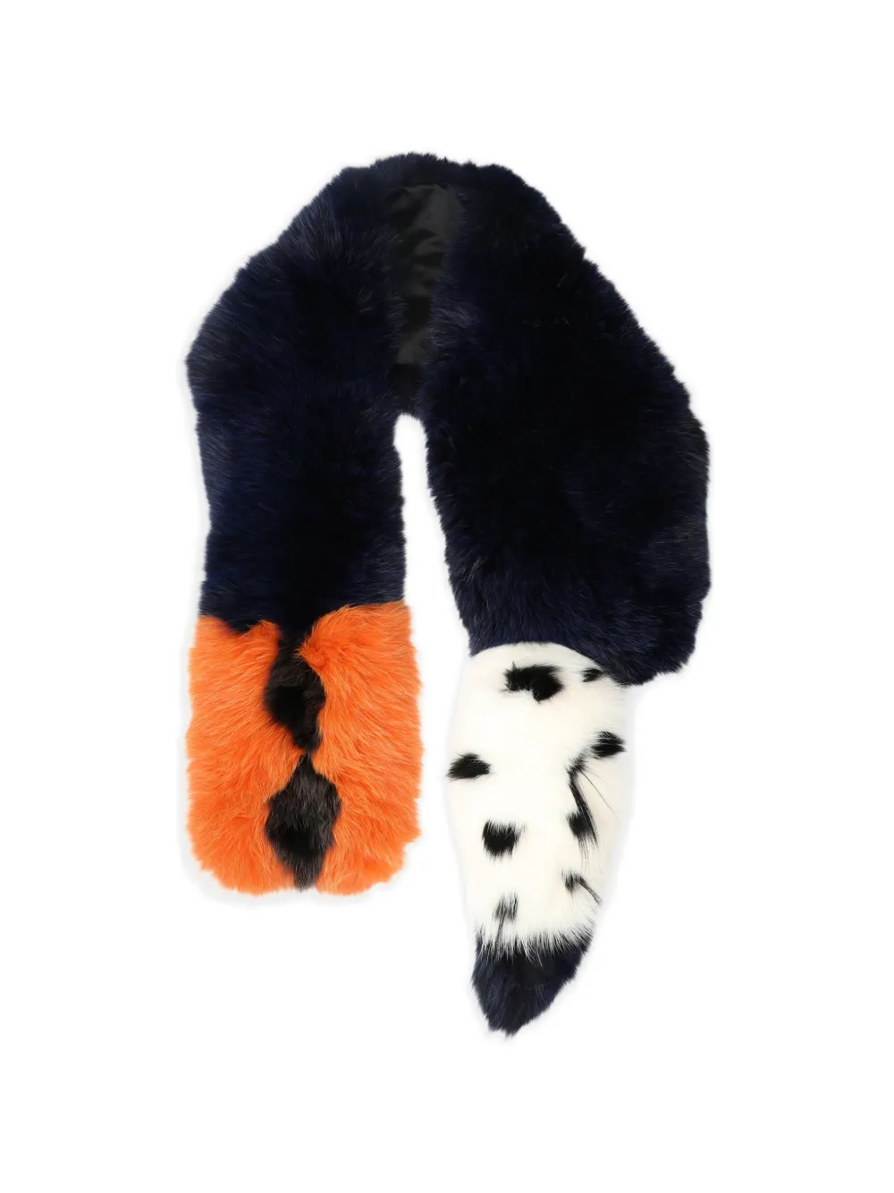 Fendi Pre-owned Multicolour Fur Scarf in Blue, view 3