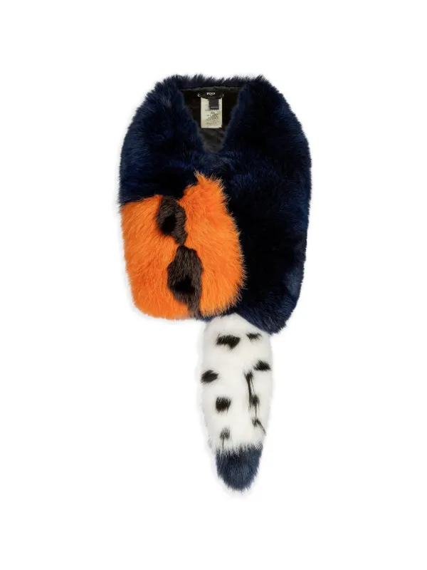 Fendi Pre-owned Multicolour Fur Scarf in Blue