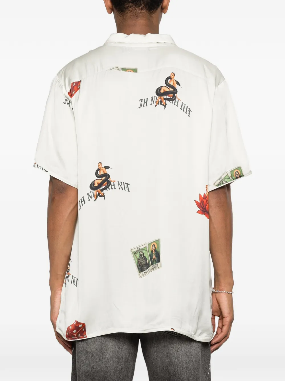 Ih Nom Uh Nit Overhemd met logoprint Beige