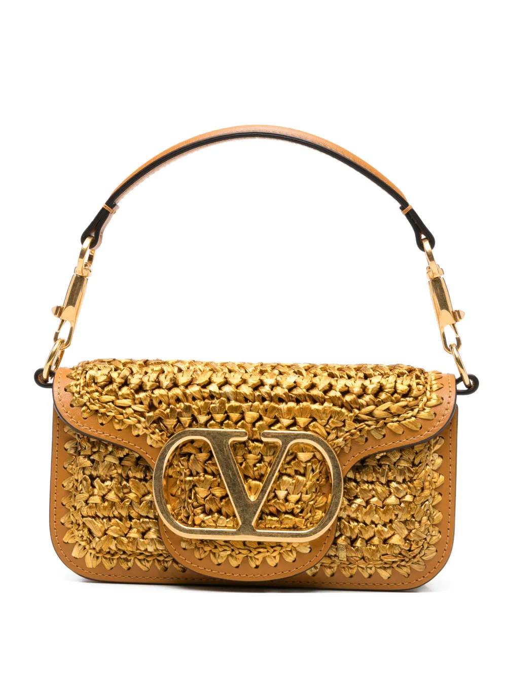 Valentino Garavani VLogo-appliqué mini bag - Oro