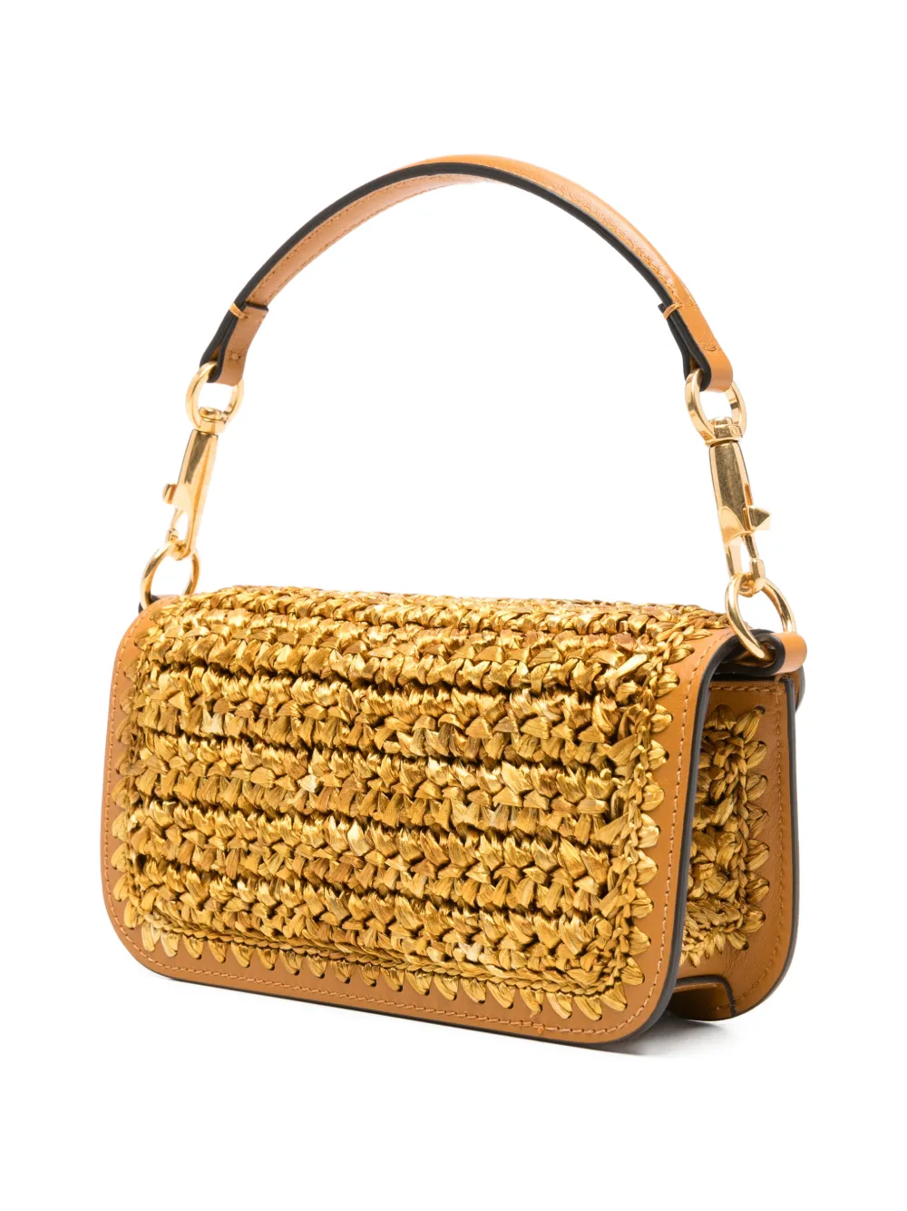  Valentino Garavani Vlogo-appliqué Mini Bag - Gold 