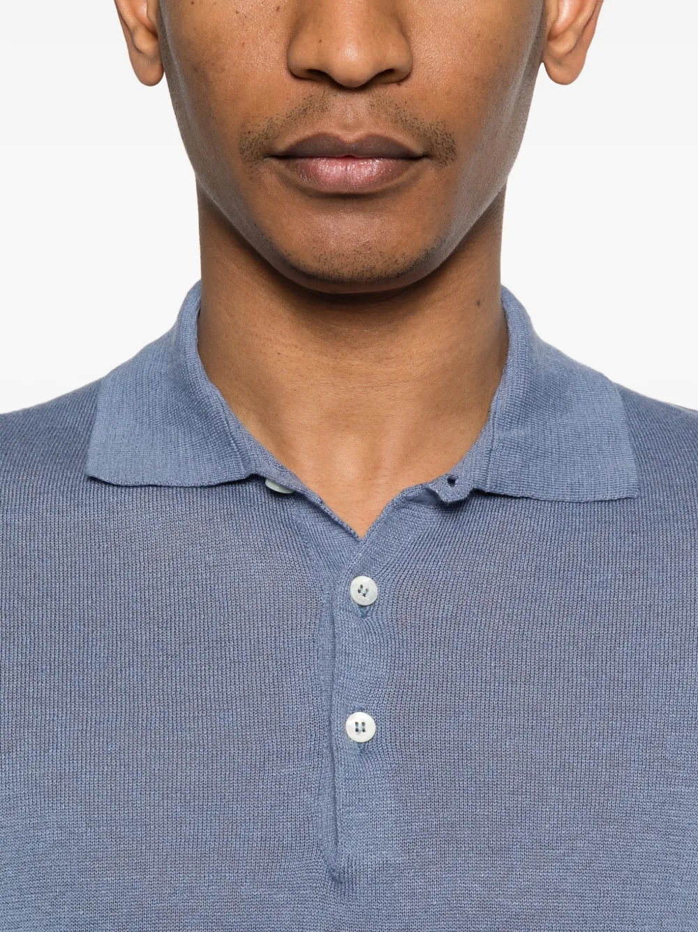 Drumohr Linnen poloshirt Blauw
