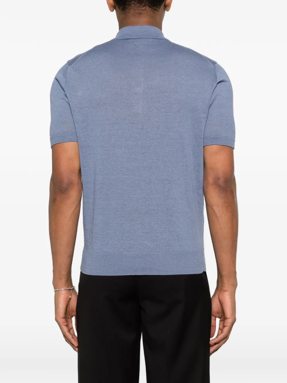 Drumohr Linnen poloshirt Blauw