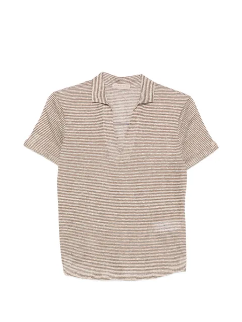 Purotatto striped V-neck T-shirt 