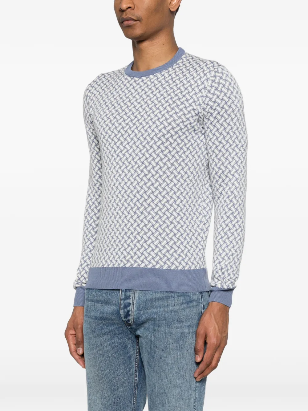  Drumohr Geometric-pattern Sweater - Blue 