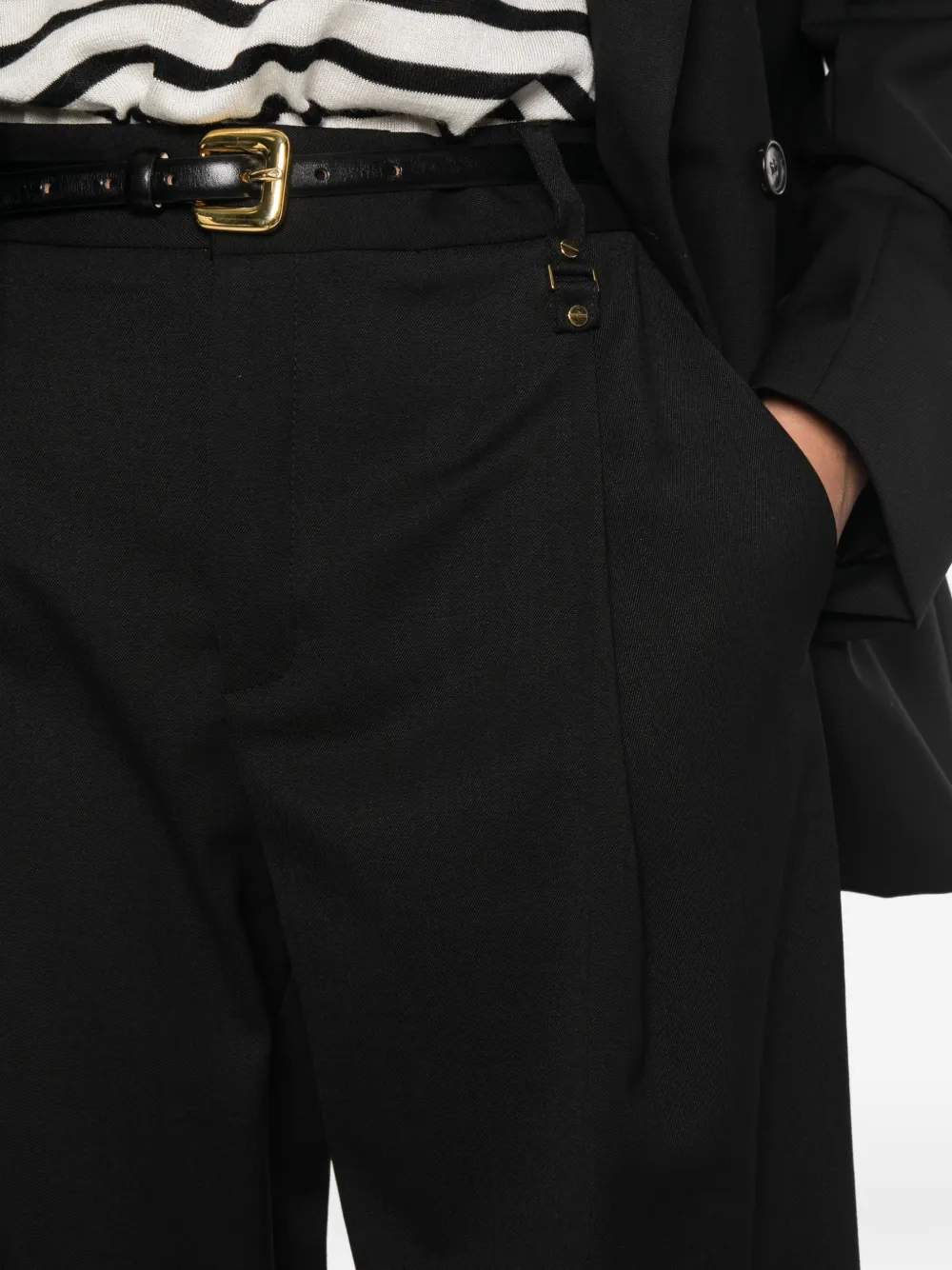 Elisabetta Franchi Wollen bermuda shorts Zwart