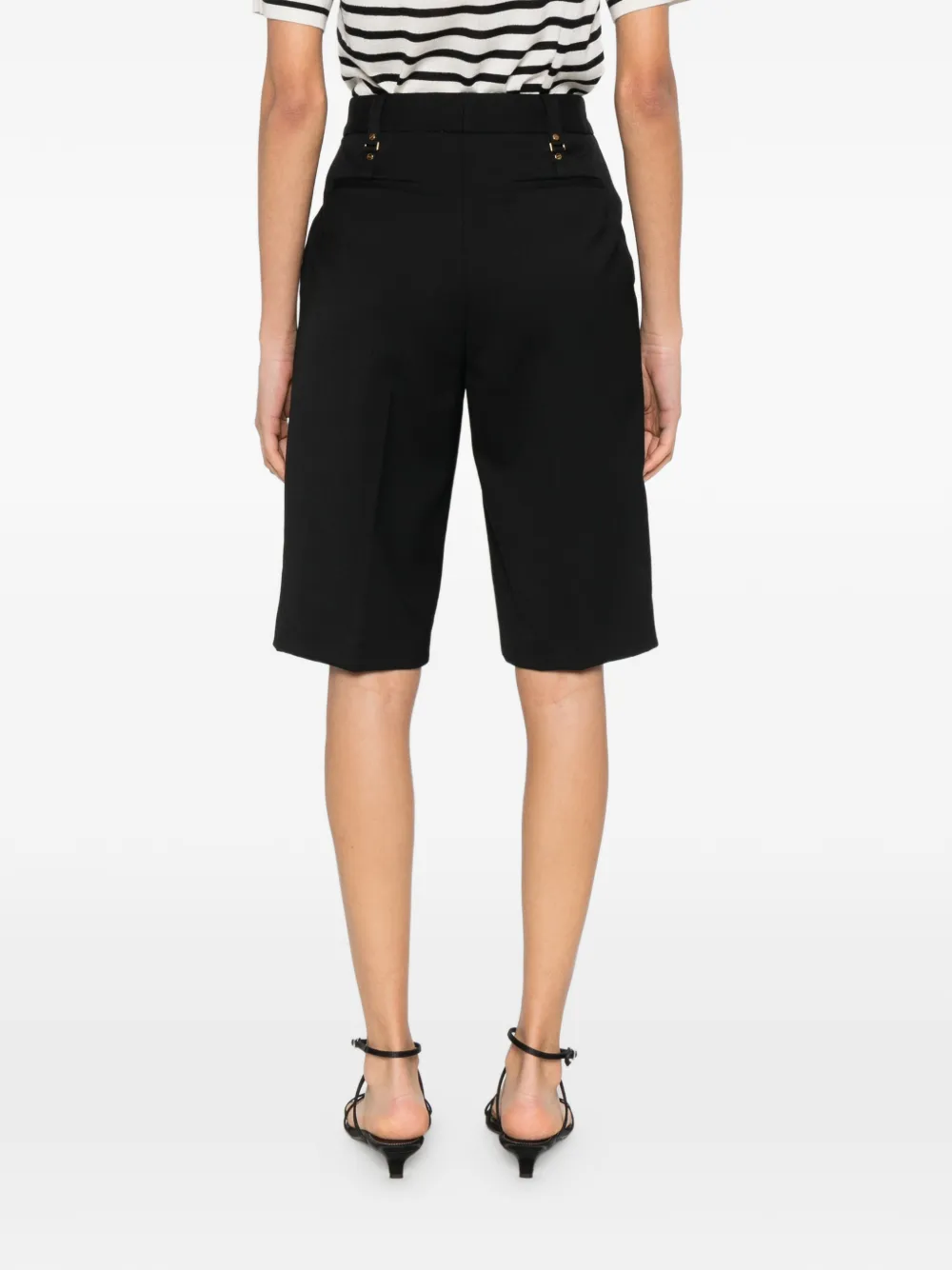 Elisabetta Franchi Wollen bermuda shorts Zwart