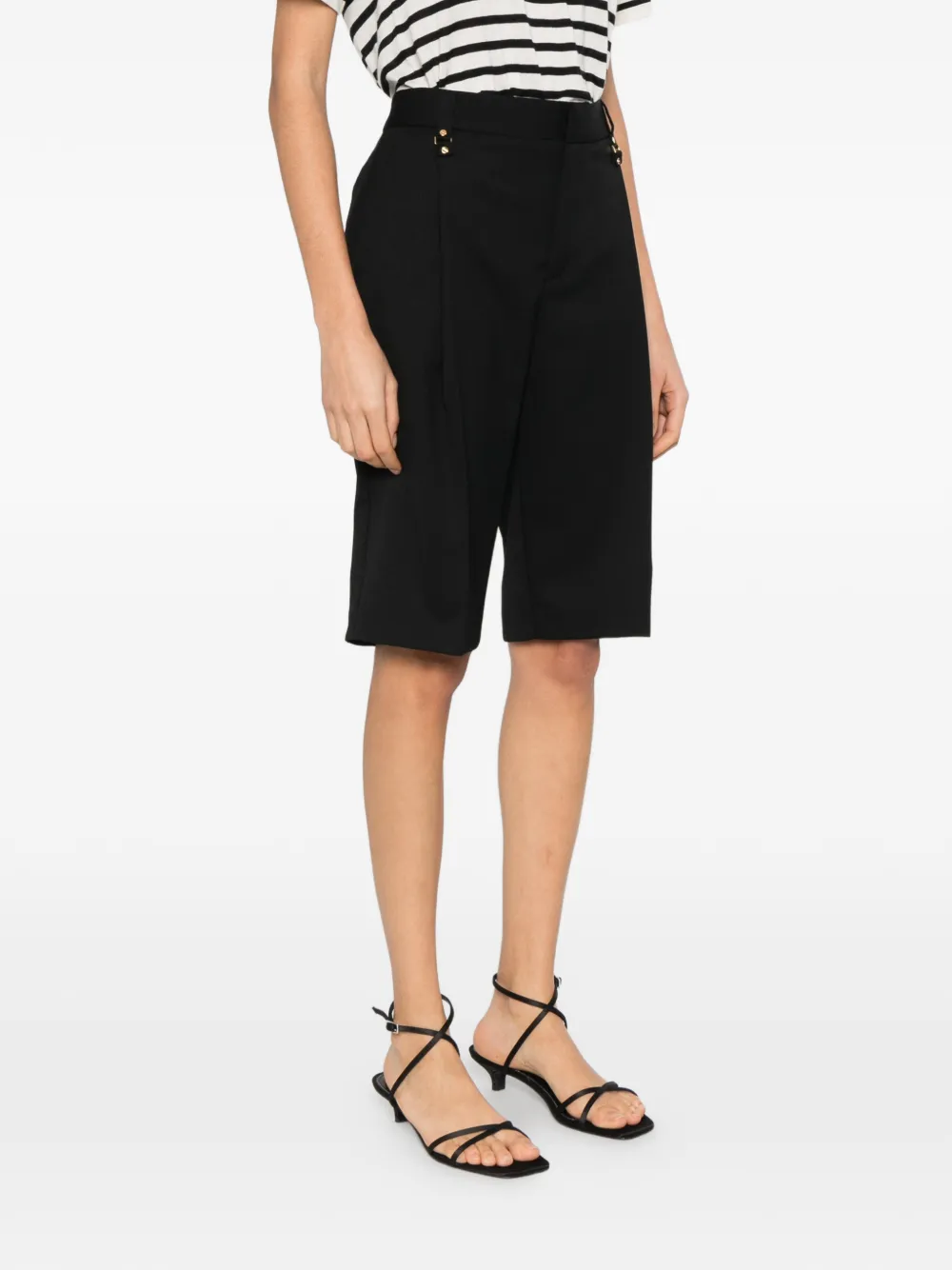 Elisabetta Franchi Wollen bermuda shorts Zwart