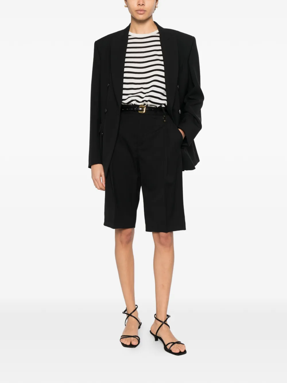 Elisabetta Franchi Wollen bermuda shorts Zwart