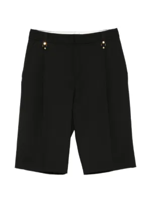 ELISABETTA FRANCHI ショートパンツ ブラック ゴールド金具 Elisabetta Franchi ボタン ショートパンツ | ブラック | FARFETCH JP