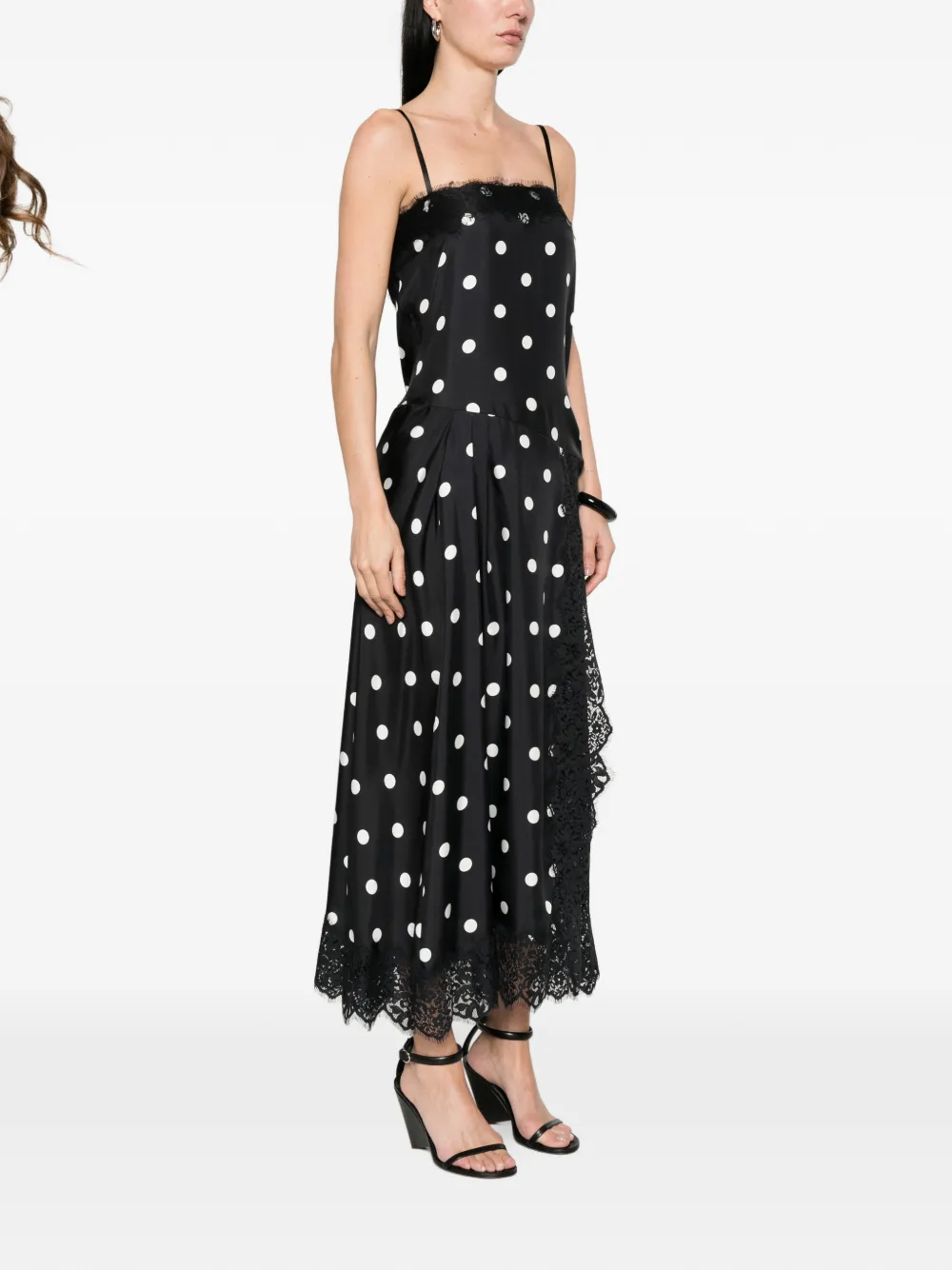 Sportmax Maxi-jurk met stippen Zwart