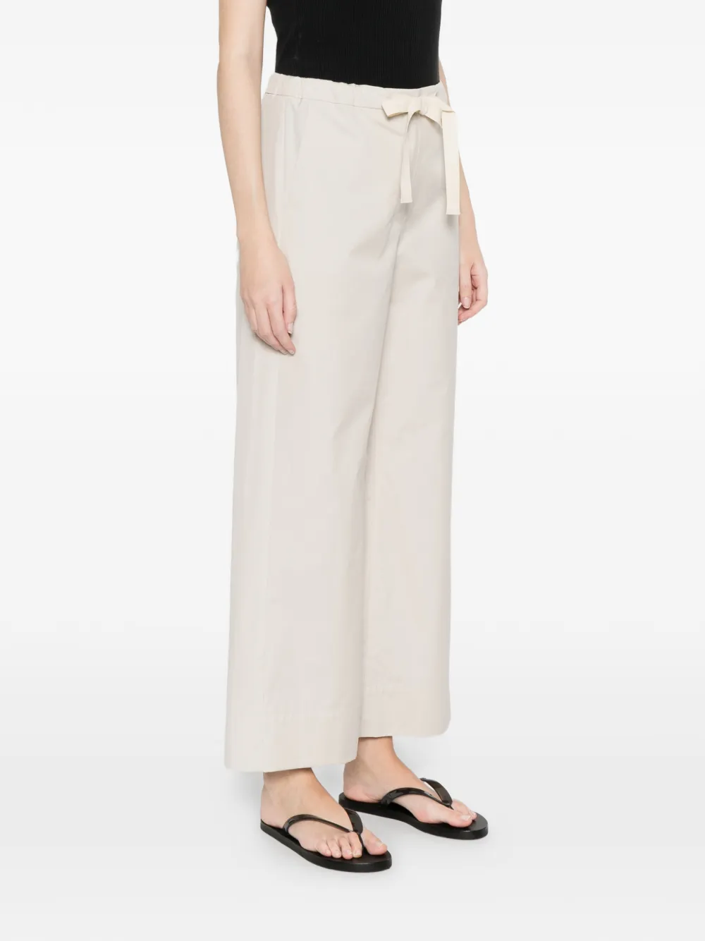  Max Mara Drawstring-fastening Cropped Trousers - Neutrals 