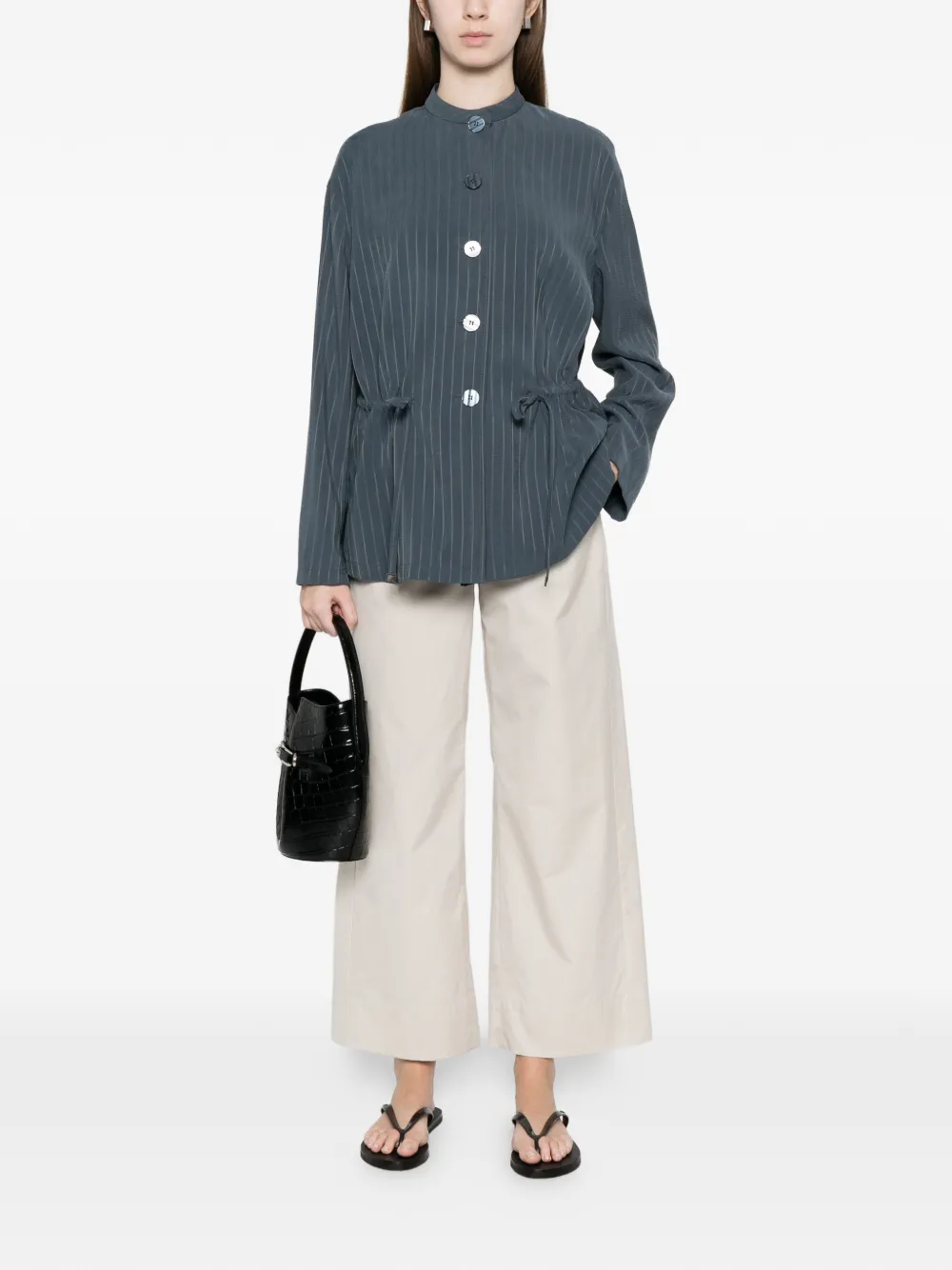  Max Mara Drawstring-fastening Cropped Trousers - Neutrals 