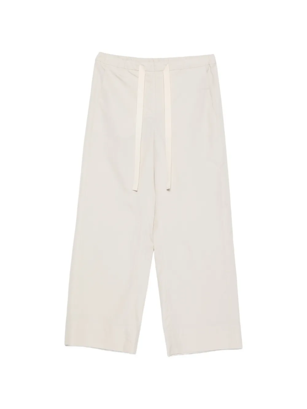 Max Mara drawstring-fastening cropped trousers - Toni neutri