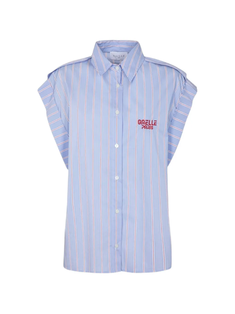 Gaelle striped kimono-sleeve shirt - Blu