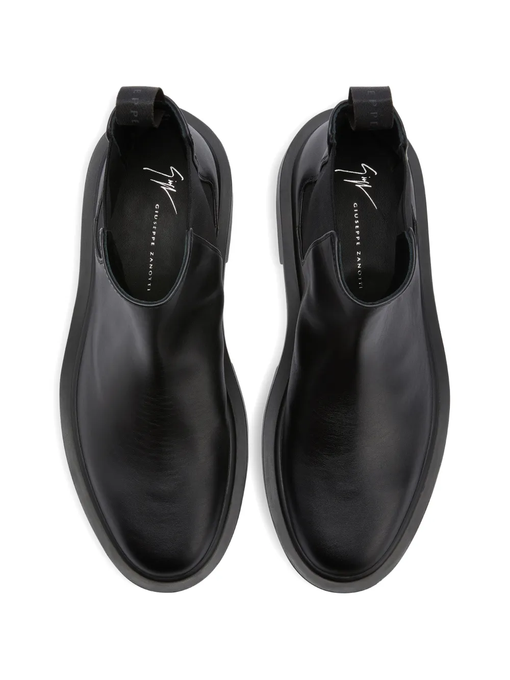 Giuseppe Zanotti Jeremiah elastic leather boots Zwart