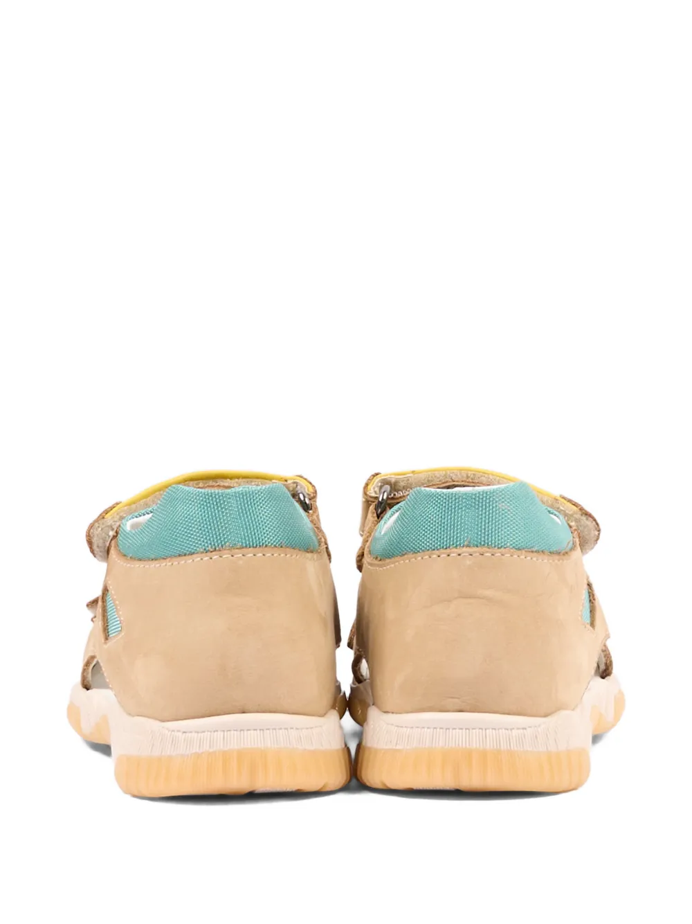 Walkey Leren sandalen met bandjes Beige
