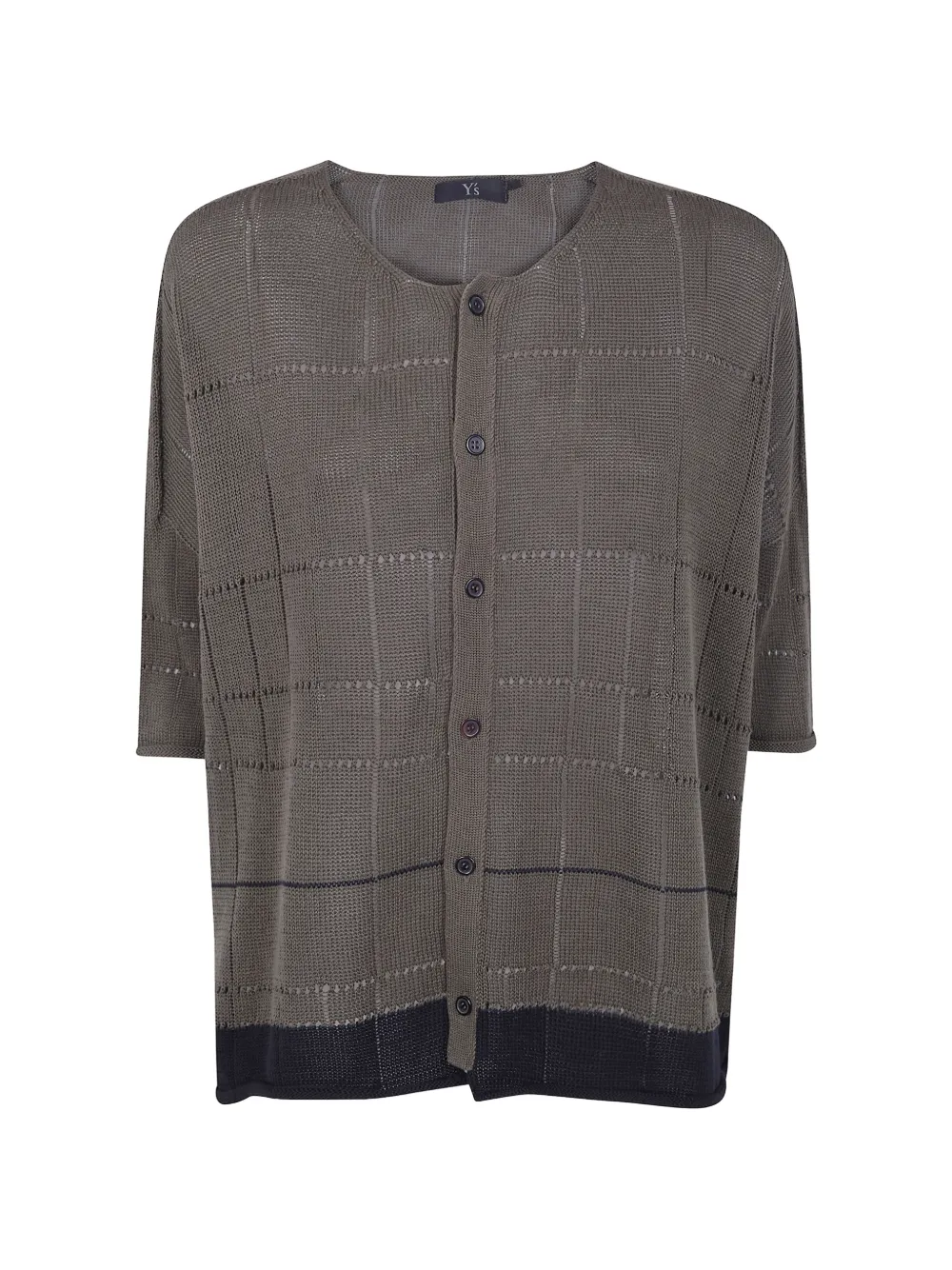 Y's buttoned plaid cardigan - Grigio