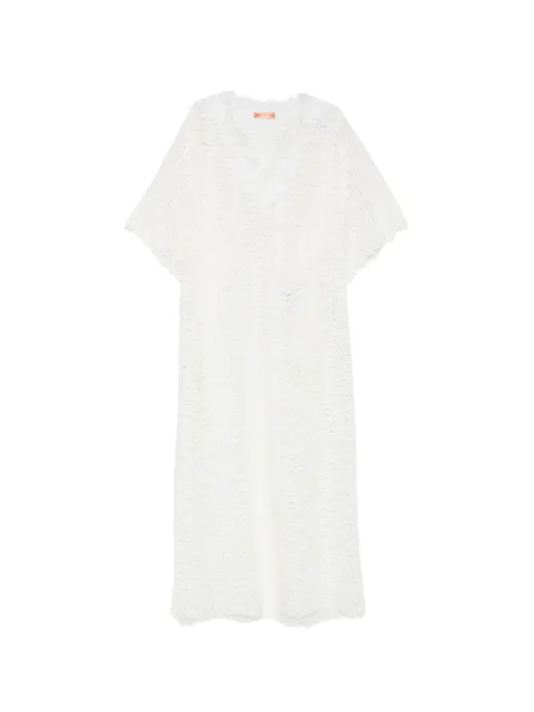 Ermanno Scervino robe en dentelle à col v